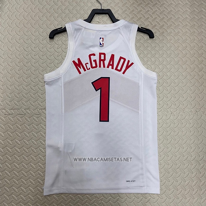 Camiseta Toronto Raptors Tracy Mcgrady NO 1 Association 2022-23 Blanco